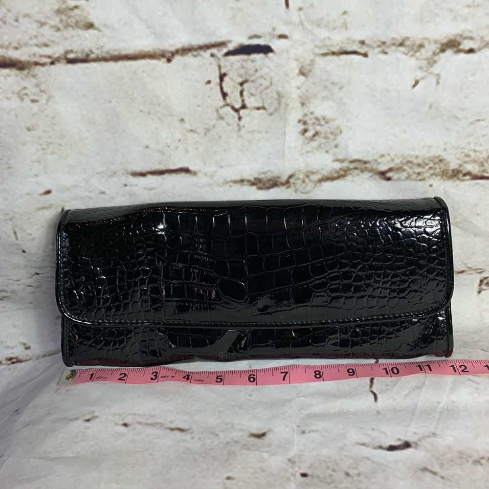 Loft Black Python Print Clutch/Wristlet - image 4